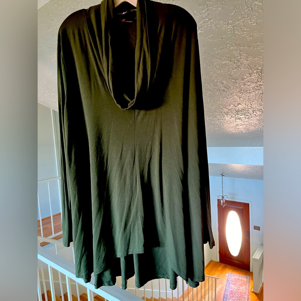 GB cowl neck top.